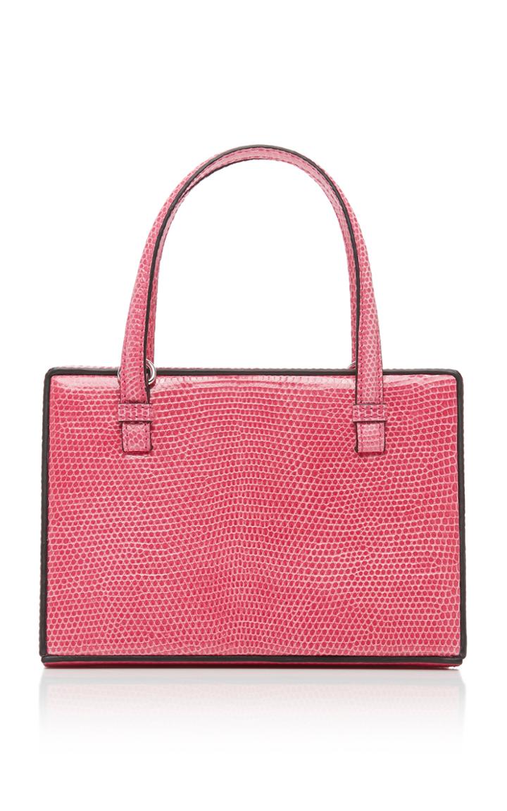 Loewe Small Postal Lizard-effect Top Handle Bag