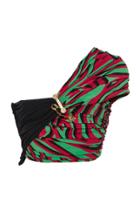 Versace One Shoulder Crepe Crop Top
