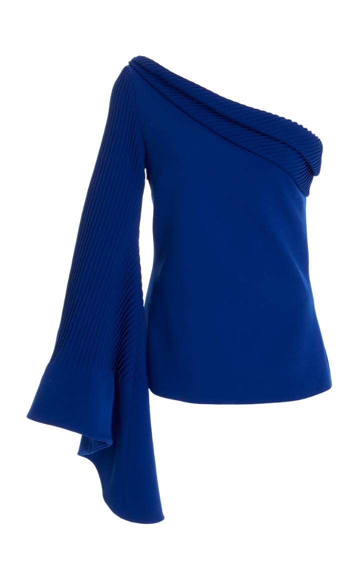 Brandon Maxwell One Shoulder Sleeve Top