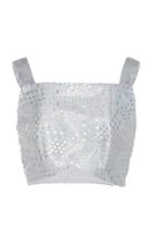 Sandra Mansour Nuit Lectrique Embellished Crop Top