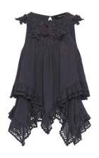 Isabel Marant Lupita Asymmetric Embellished Crepe Halter Top