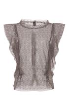 Luisa Beccaria Floral Lace Sleeveless Top
