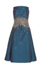 Zac Posen Gauffre Multi Sequin Strapless Dress