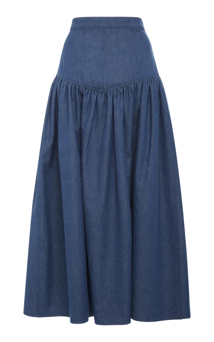 Mara Hoffman Drop-waist Denim Skirt