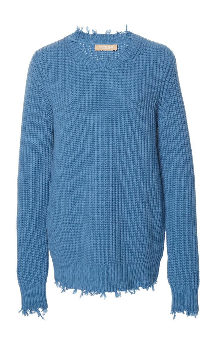 Michael Kors Collection Distressed Shaker Pullover