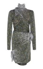 Altuzarra Sharada Printed Scarf Neck Mini Dress
