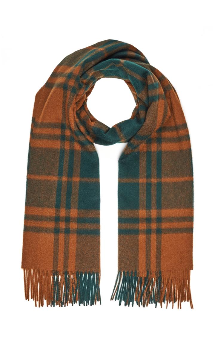 Boontheshop Collection Fringe-trimmed Plaid Cashmere Scarf