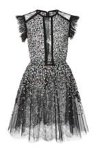 Elie Saab Beaded Embroidered Tulle Dress