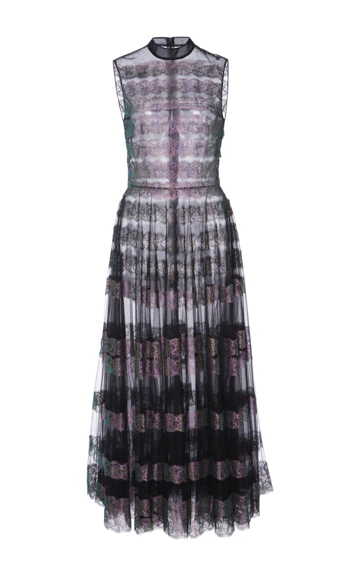 Christopher Kane Long Lace Foil Dress