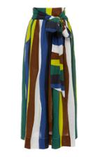 Whit Kimani Striped Linen Skirt