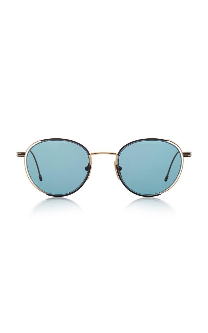 Thom Browne Sun Round Gold-tone Metal Sunglasses