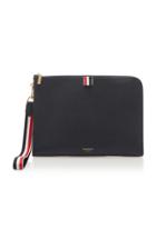 Thom Browne Medium Textured Leather Pouch