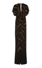 Prabal Gurung Twist Front Sequin Print Gown