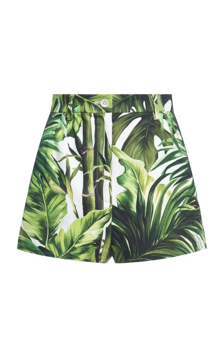 Dolce & Gabbana Printed Cotton-blend Shorts