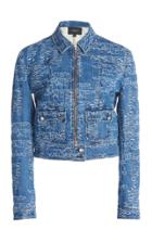 Moda Operandi Giambattista Valli Long Sleeve Printed Denim Jacket