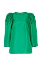 Martin Grant Puff Sleeve Silk Top