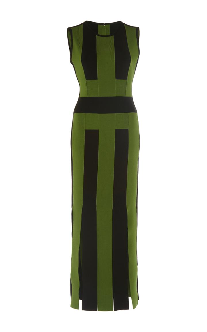 David Koma Fringe Panel Dress