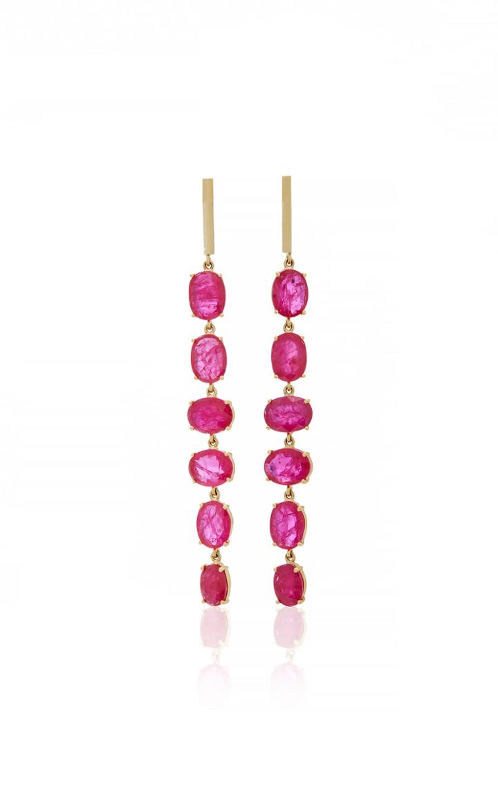 Sylva & Cie Ruby Drop Earrings