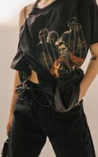 Moda Operandi Y/project Convertible Cutout Caesar-print Cotton T-shirt