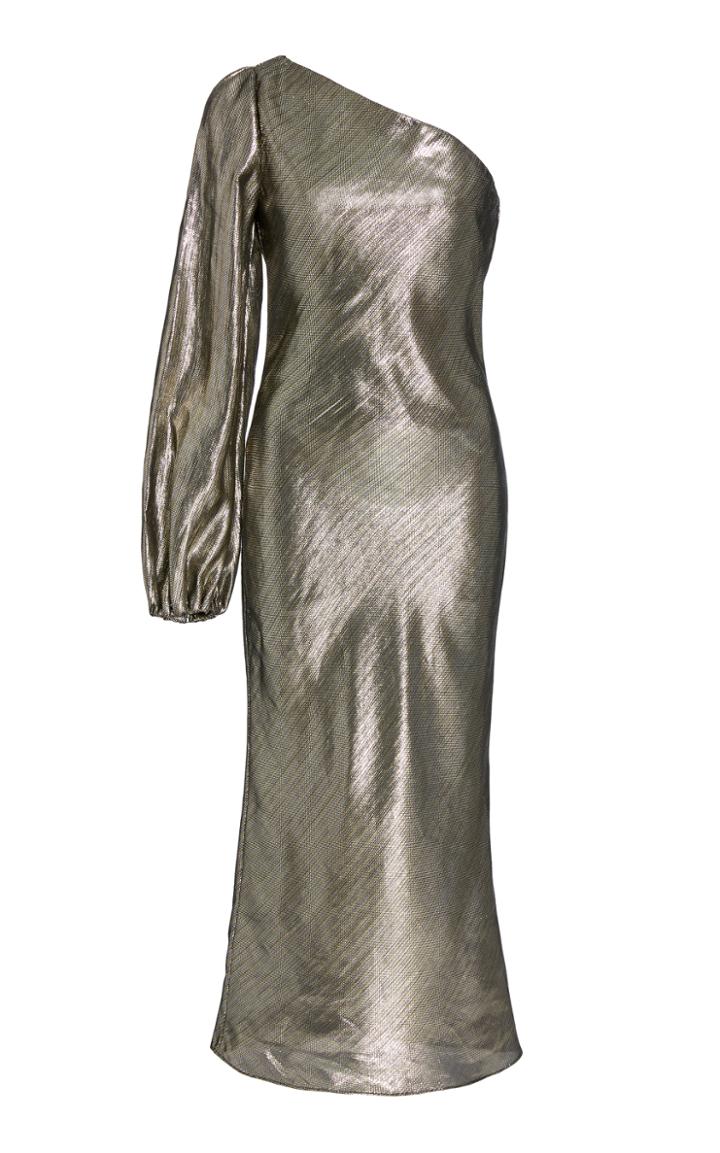 Markarian M'o Exclusive Lame One Shoulder Dress