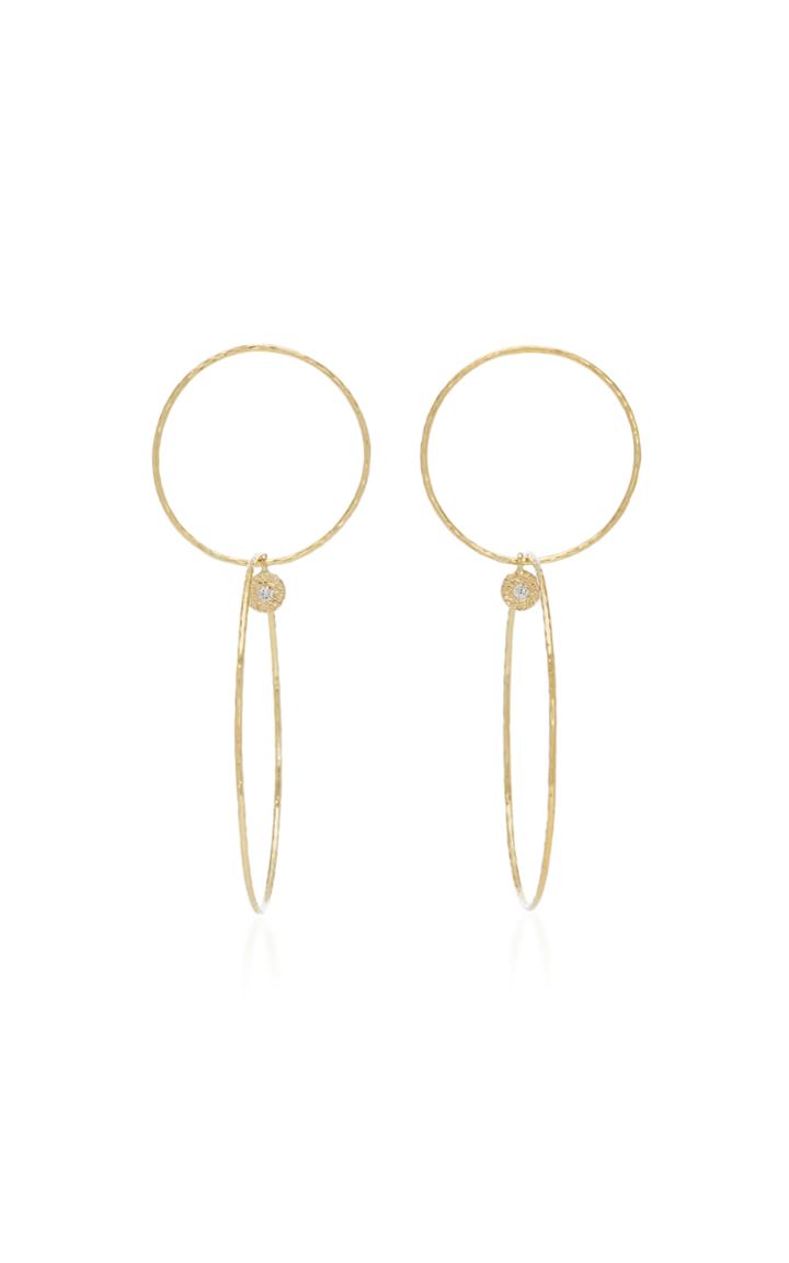 Moda Operandi Octavia Elizabeth 18k Gold Diamond Hoop Earrings