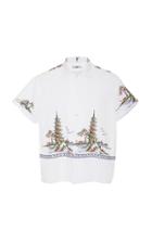 Bode Temple Scene Embroidered Shirt
