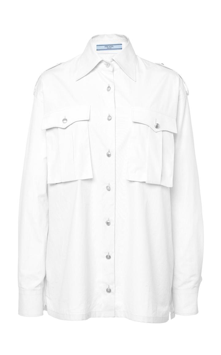 Prada Button-detailed Cotton Shirt