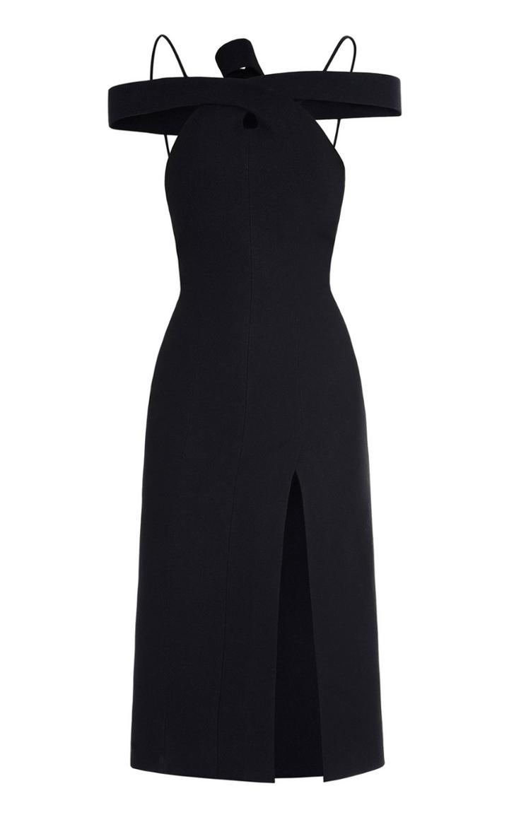 Moda Operandi Matriel Off The Shoulder High-slit Midi Dress
