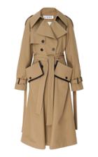 Loewe Leather-trimmed Cotton-gabardine Trench Coat