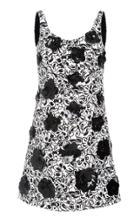 Michael Kors Collection 3-d Floral Embroidery Dress