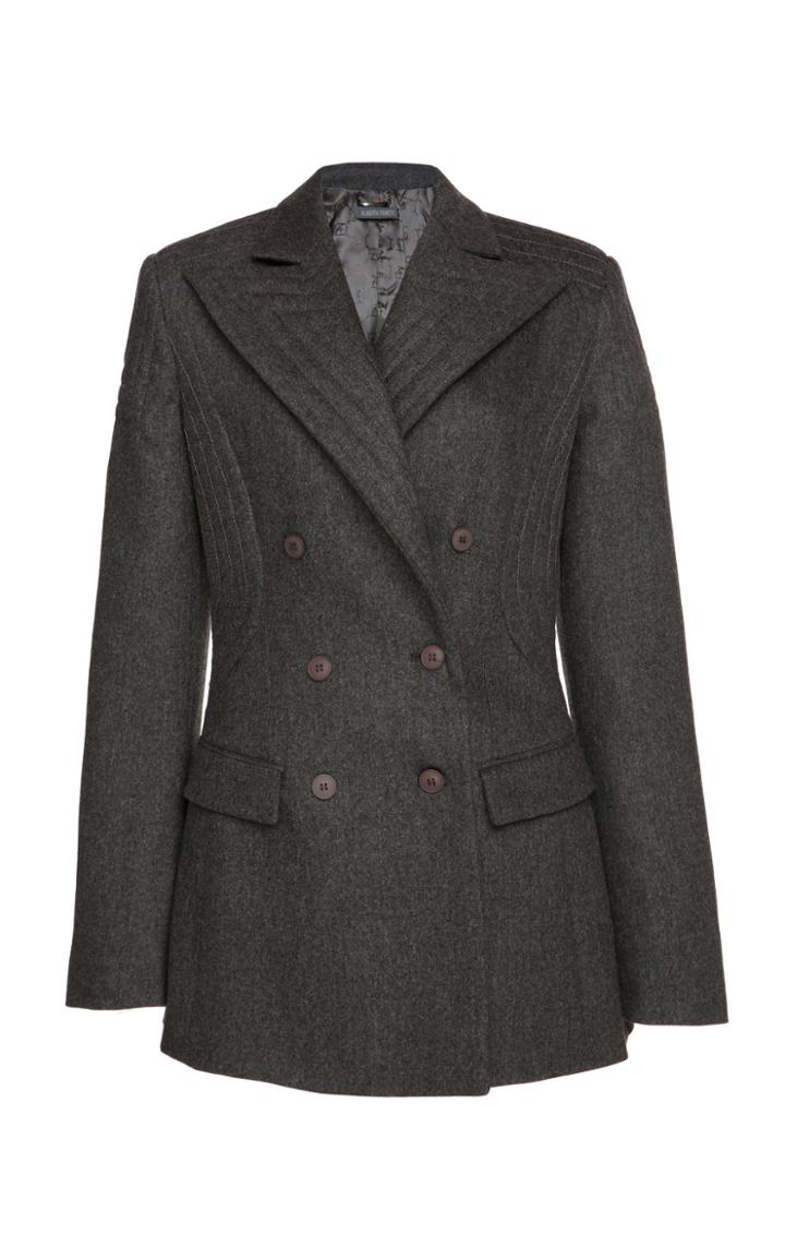 Alberta Ferretti Wool-blend Double Breasted Blazer