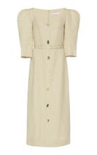 Moda Operandi Rejina Pyo Leonie Linen Button-front Midi Dress Size: 10