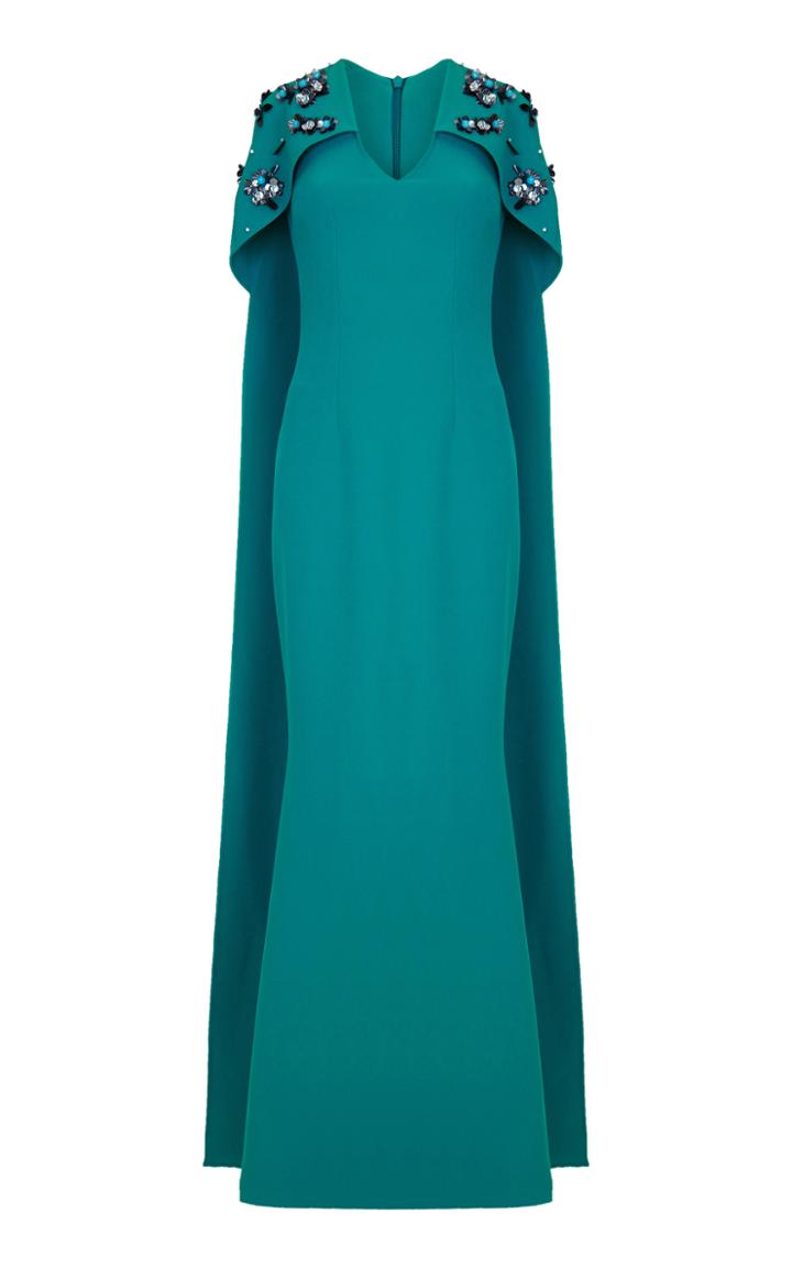 Safiyaa Melluya Embroidered Cape Long Dress