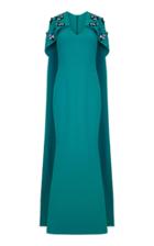 Safiyaa Melluya Embroidered Cape Long Dress