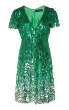 Jenny Packham Fifi Sequined Tulle Fit-and-flare Dress