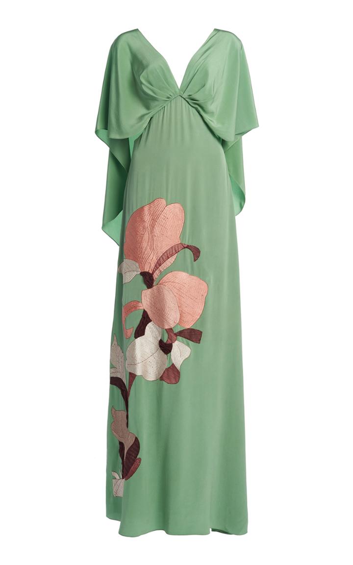 Moda Operandi Johanna Ortiz Poems From The Past Embroidered Convertible Silk Dress