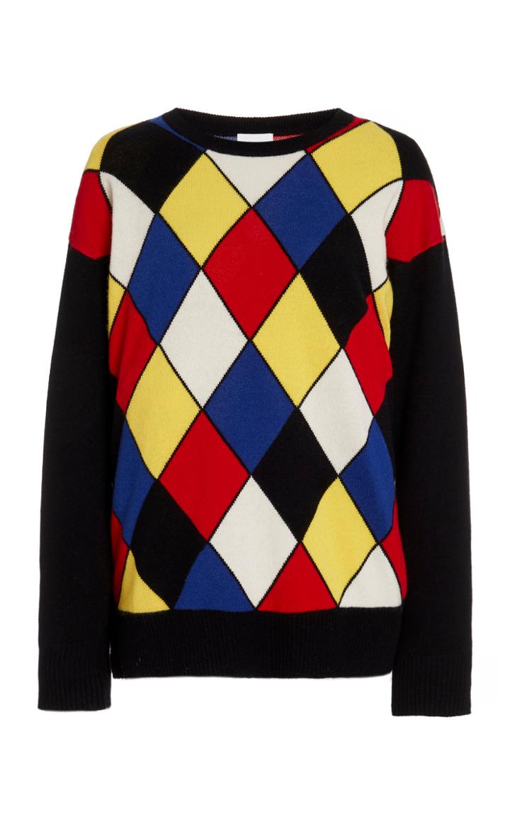 Moda Operandi Madeleine Thompson Argyle Cashmere Sweater