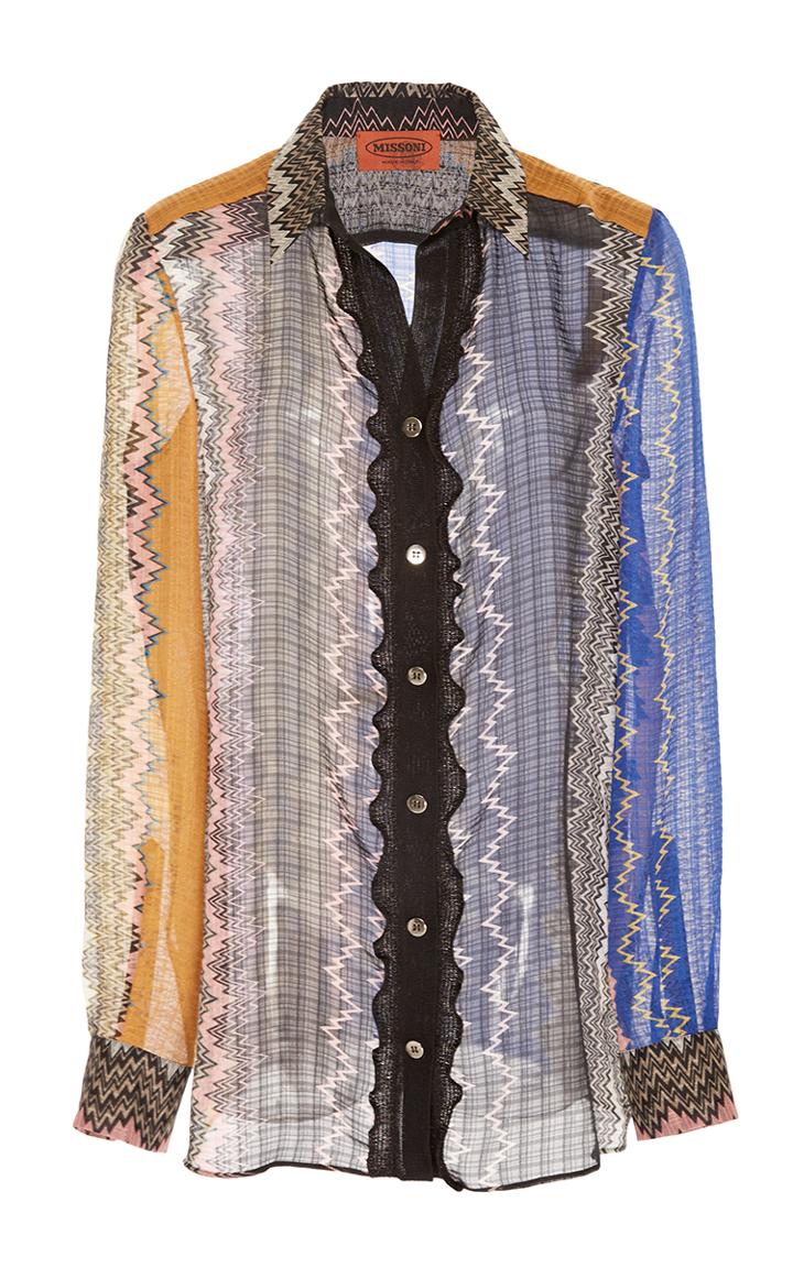 Missoni Printed Snake Silk Blouse