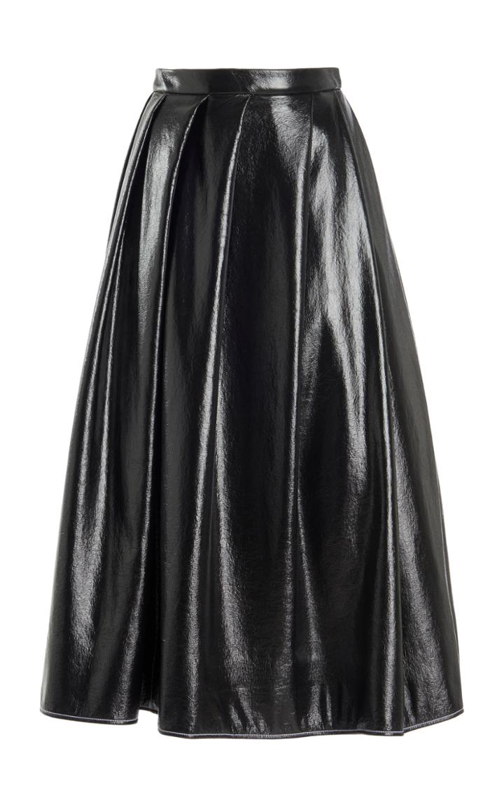 Moda Operandi Erdem Lavin Faux Leather A-line Skirt