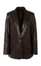 Nili Lotan Don Single-breasted Leather Blazer