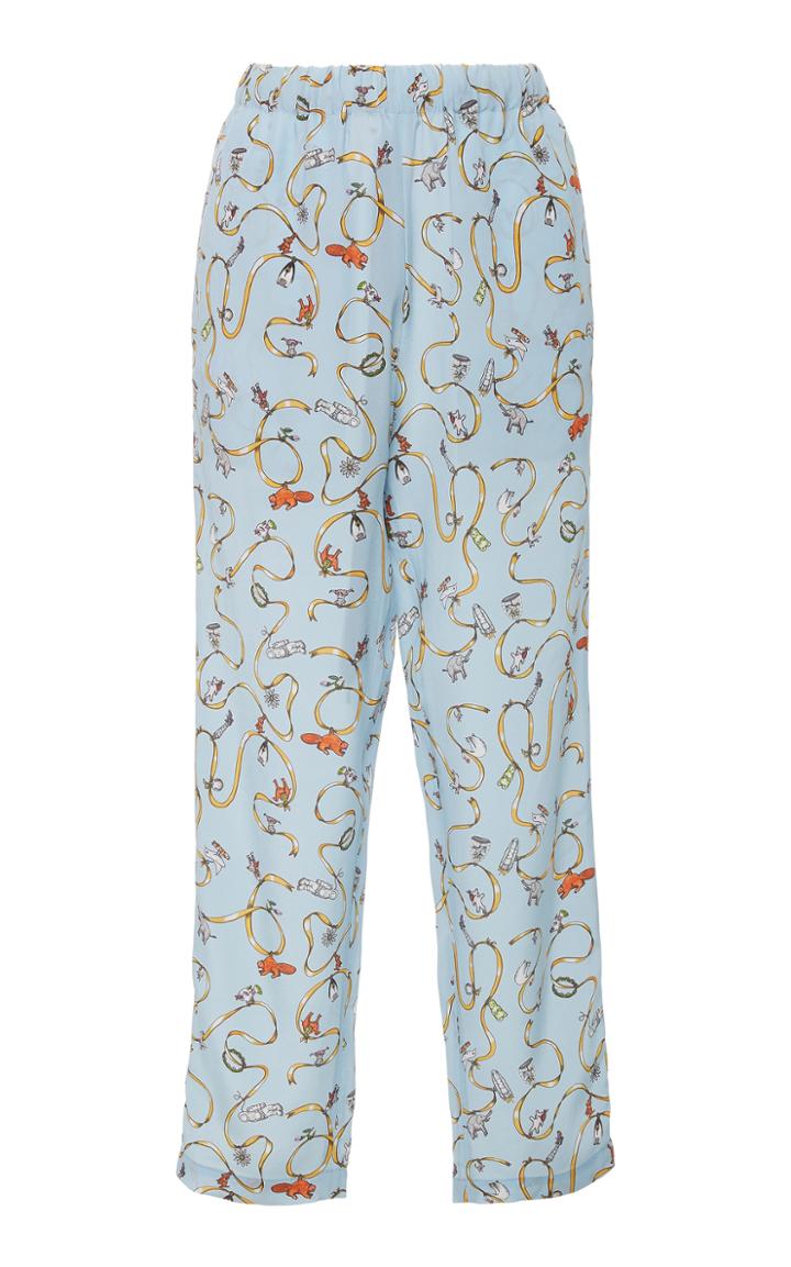 Marni Cracker Jack Silk Trousers