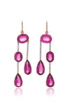Irene Neuwirth One-of-a-kind 18k Gold Rubellite Tourmaline Earrings