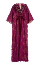 Moda Operandi Marchesa Embellished Lace Caftan Dress