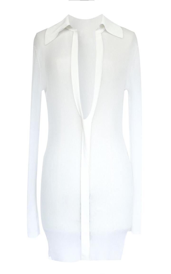 Moda Operandi Peter Do Jessica Sheer-knit Mini Shirt Dress