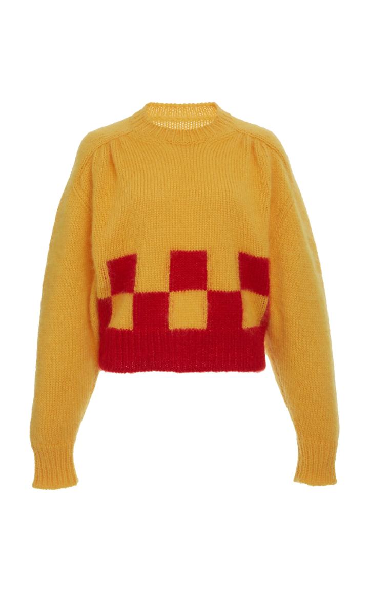 Miu Miu Checked Knit Sweater