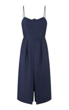 Moda Operandi Hanna Fiedler Antonio Angular-neck Silk-wool Midi Dress