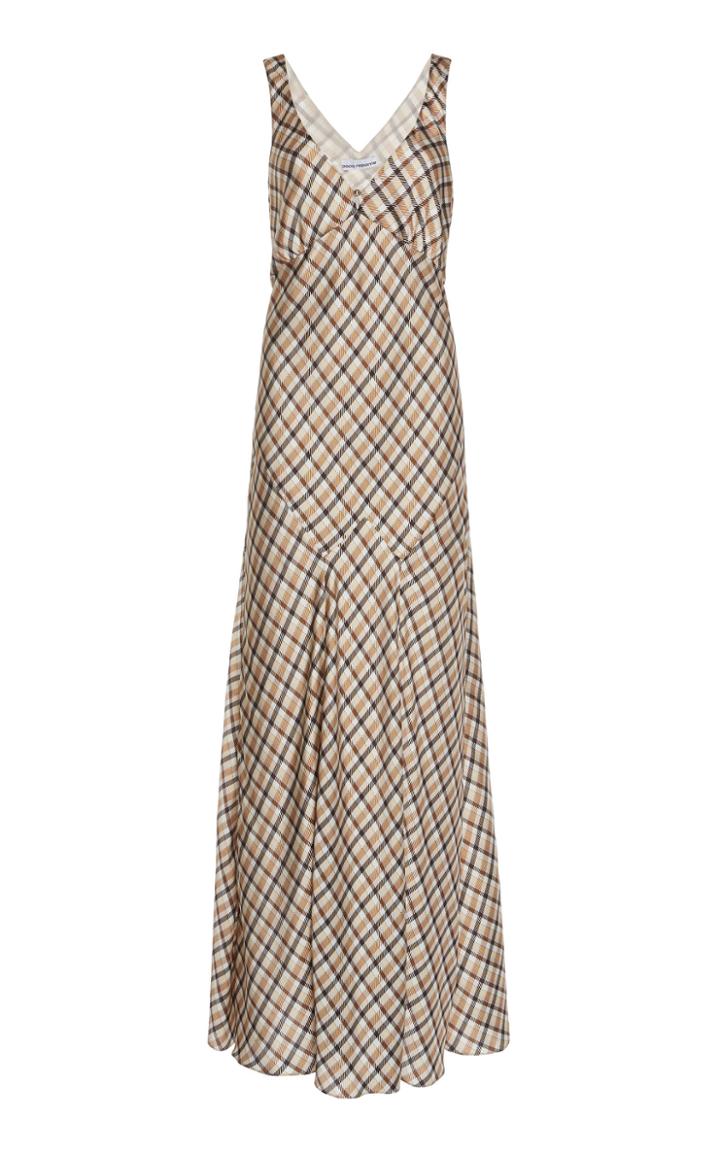 Paco Rabanne V-neck Printed Maxi Dress