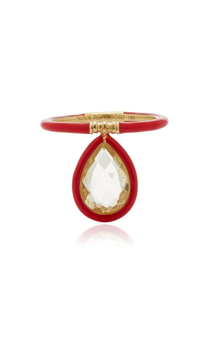Moda Operandi Nina Runsdorf The Artist Red Enamel Medium Ring