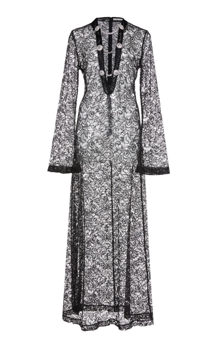 Alessandra Rich Chain-detail Lace Dress