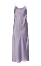 Lake Studio Exclusive Reversible Knot-detailed Silk-satin Midi Dress